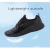 imageLUCKY STEP Womens Metallic Fashion Sneaker Leatherette Studded Jogger Lightweight Casual Walking ShoesAll Black