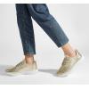 imageLUCKY STEP Womens Metallic Fashion Sneaker Leatherette Studded Jogger Lightweight Casual Walking ShoesGold