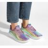 imageLUCKY STEP Womens Metallic Fashion Sneaker Leatherette Studded Jogger Lightweight Casual Walking ShoesHologram Purple