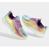 imageLUCKY STEP Womens Metallic Fashion Sneaker Leatherette Studded Jogger Lightweight Casual Walking ShoesHologram Purple