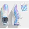 imageLUCKY STEP Womens Metallic Fashion Sneaker Leatherette Studded Jogger Lightweight Casual Walking ShoesHologram White