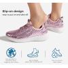 imageLUCKY STEP Womens Metallic Fashion Sneaker Leatherette Studded Jogger Lightweight Casual Walking ShoesPink
