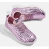 imageLUCKY STEP Womens Metallic Fashion Sneaker Leatherette Studded Jogger Lightweight Casual Walking ShoesPink