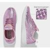 imageLUCKY STEP Womens Metallic Fashion Sneaker Leatherette Studded Jogger Lightweight Casual Walking ShoesPink