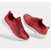imageLUCKY STEP Womens Metallic Fashion Sneaker Leatherette Studded Jogger Lightweight Casual Walking ShoesRed