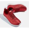imageLUCKY STEP Womens Metallic Fashion Sneaker Leatherette Studded Jogger Lightweight Casual Walking ShoesRed