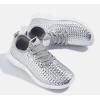 imageLUCKY STEP Womens Metallic Fashion Sneaker Leatherette Studded Jogger Lightweight Casual Walking ShoesSilver