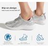 imageLUCKY STEP Womens Metallic Fashion Sneaker Leatherette Studded Jogger Lightweight Casual Walking ShoesSilver
