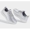 imageLUCKY STEP Womens Metallic Fashion Sneaker Leatherette Studded Jogger Lightweight Casual Walking ShoesSilver