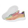 imageWomen Lightweight Metallic Hologram Laced Pyramid Leatherette Studded Jogger Casual SneakerHologram Purple
