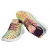 imageWomen Lightweight Metallic Hologram Laced Pyramid Leatherette Studded Jogger Casual SneakerHologram Purple