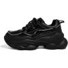 imageLUCKY STEP Womens 90s Chunky Sneakers Sparkly Bling Rhinestone Rope Platform Casual Thick Dad Rave Walking ShoesBlack