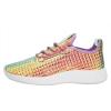 imageWomen Lightweight Metallic Hologram Laced Pyramid Leatherette Studded Jogger Casual SneakerHologram Purple