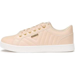 imageLUCKY STEP Glitter Sneakers Lace up  Fashion Sneakers  Sparkly Shoes for WomenPink Pu