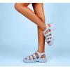 imageLUCKY STEP Women s Platform Wedge Sandals Open Toe Adjustable Ankle Strap Chunky HeelDenim Blue