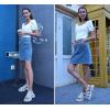 imageLUCKY STEP Women s Platform Wedge Sandals Open Toe Adjustable Ankle Strap Chunky HeelDenim Blue