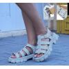 imageLUCKY STEP Women s Platform Wedge Sandals Open Toe Adjustable Ankle Strap Chunky HeelDenim Blue
