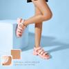 imageLUCKY STEP Women s Platform Wedge Sandals Open Toe Adjustable Ankle Strap Chunky HeelPink