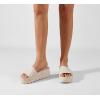 imageLUCKY STEP Womens Platform Sandals Braided Strap Flatform Slide Open Toe Casual Summer Beach Outdoor Wedge Woven Belt SlipperBeige