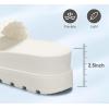 imageLUCKY STEP Womens Platform Sandals Braided Strap Flatform Slide Open Toe Casual Summer Beach Outdoor Wedge Woven Belt SlipperWhite