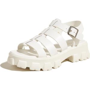 imageLUCKY STEP Women s Platform Wedge Sandals Open Toe Adjustable Ankle Strap Chunky HeelWhite