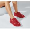 imageLUCKY STEP Platform Rhinestone Fashion Glitter Sneakers  Sparkly Bling Bedazzled Wedding Bridal Shiny Shoes for WomenRed Rhinestone