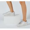 imageLUCKY STEP Platform Rhinestone Fashion Glitter Sneakers  Sparkly Bling Bedazzled Wedding Bridal Shiny Shoes for WomenSilver Rhinestone
