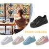 imageLUCKY STEP Rhinestone Sneakers for Women Platform Sparkly Glitter Bling Tennis Shoes Fashion Bedazzled Wedding Bridal Party Walking SneakersBlack Rhinestone