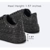 imageLUCKY STEP Rhinestone Sneakers for Women Platform Sparkly Glitter Bling Tennis Shoes Fashion Bedazzled Wedding Bridal Party Walking SneakersBlack Rhinestone