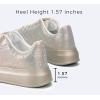 imageLUCKY STEP Rhinestone Sneakers for Women Platform Sparkly Glitter Bling Tennis Shoes Fashion Bedazzled Wedding Bridal Party Walking SneakersGold