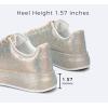imageLUCKY STEP Rhinestone Sneakers for Women Platform Sparkly Glitter Bling Tennis Shoes Fashion Bedazzled Wedding Bridal Party Walking SneakersGold Rhinestone