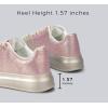 imageLUCKY STEP Rhinestone Sneakers for Women Platform Sparkly Glitter Bling Tennis Shoes Fashion Bedazzled Wedding Bridal Party Walking SneakersPinkGold