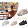 imageLUCKY STEP Rhinestone Sneakers for Women Platform Sparkly Glitter Bling Tennis Shoes Fashion Bedazzled Wedding Bridal Party Walking SneakersPinkGold