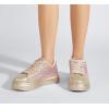 imageLUCKY STEP Rhinestone Sneakers for Women Platform Sparkly Glitter Bling Tennis Shoes Fashion Bedazzled Wedding Bridal Party Walking SneakersPinkGold