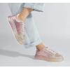 imageLUCKY STEP Rhinestone Sneakers for Women Platform Sparkly Glitter Bling Tennis Shoes Fashion Bedazzled Wedding Bridal Party Walking SneakersPinkGold Rhinestone