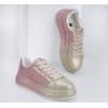 imageLUCKY STEP Rhinestone Sneakers for Women Platform Sparkly Glitter Bling Tennis Shoes Fashion Bedazzled Wedding Bridal Party Walking SneakersPinkGold Rhinestone