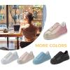 imageLUCKY STEP Rhinestone Sneakers for Women Platform Sparkly Glitter Bling Tennis Shoes Fashion Bedazzled Wedding Bridal Party Walking SneakersPinkGold Rhinestone
