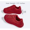 imageLUCKY STEP Rhinestone Sneakers for Women Platform Sparkly Glitter Bling Tennis Shoes Fashion Bedazzled Wedding Bridal Party Walking SneakersRed Rhinestone