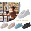 imageLUCKY STEP Rhinestone Sneakers for Women Platform Sparkly Glitter Bling Tennis Shoes Fashion Bedazzled Wedding Bridal Party Walking SneakersSilver Rhinestone