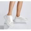 imageLUCKY STEP Rhinestone Sneakers for Women Platform Sparkly Glitter Bling Tennis Shoes Fashion Bedazzled Wedding Bridal Party Walking SneakersWhite Rhinestone