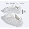 imageLUCKY STEP Rhinestone Sneakers for Women Platform Sparkly Glitter Bling Tennis Shoes Fashion Bedazzled Wedding Bridal Party Walking SneakersWhite Rhinestone