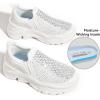 imageLUCKY STEP Women Slip On Rhinestone Sneaker Chunky Fashion Platform Sparkly Elastic Walking ShoesWhite Rhinestone