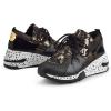 imageLUCKY STEP Womens Climbing Hiking Retro Jogger Cliff Sneakers Running Sport Trainer ShoesBlack Glitter