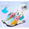 imageLUCKY STEP Womens High Heel Wedge Sneakers Fashion Cliff Platform Retro Lace Up Casual ShoesHologram WhiteMulti