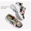 imageLUCKY STEP Womens Platform Colorful Fashion Sneakers Retro Colorblock Stylish Cute Chunky Dad Walking ShoesBlackGreen