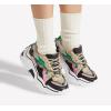 imageLUCKY STEP Womens Platform Colorful Fashion Sneakers Retro Colorblock Stylish Cute Chunky Dad Walking ShoesBlackGreen