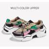 imageLUCKY STEP Womens Platform Colorful Fashion Sneakers Retro Colorblock Stylish Cute Chunky Dad Walking ShoesBlackGreen