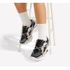 imageLUCKY STEP Womens Platform Colorful Fashion Sneakers Retro Colorblock Stylish Cute Chunky Dad Walking ShoesBlackWhite