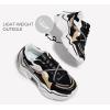 imageLUCKY STEP Womens Platform Colorful Fashion Sneakers Retro Colorblock Stylish Cute Chunky Dad Walking ShoesBlackWhite