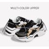 imageLUCKY STEP Womens Platform Colorful Fashion Sneakers Retro Colorblock Stylish Cute Chunky Dad Walking ShoesBlackWhite